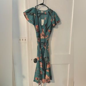 A New Day (Target) Teal Floral Dress